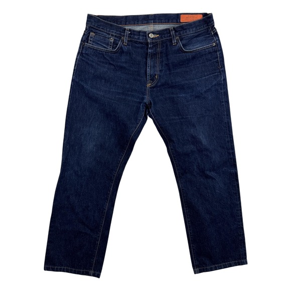 Jean Shop Jeans Mens 35 Medium Blue Denim Rocker Straight Made USA Cotton - Picture 1 of 11